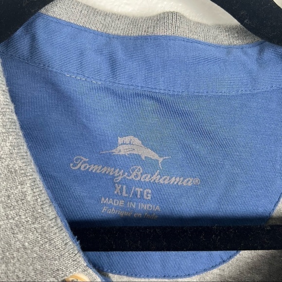 Tommy Bahama Long Sleeve Polo‎ Gray Sz XL - Picture 2 of 6